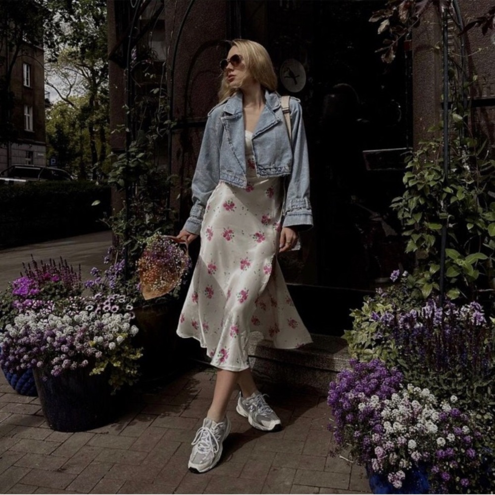 Zara TRF Denim Cropped Trench Coat Blue Jacket S - Picture 11 of 15